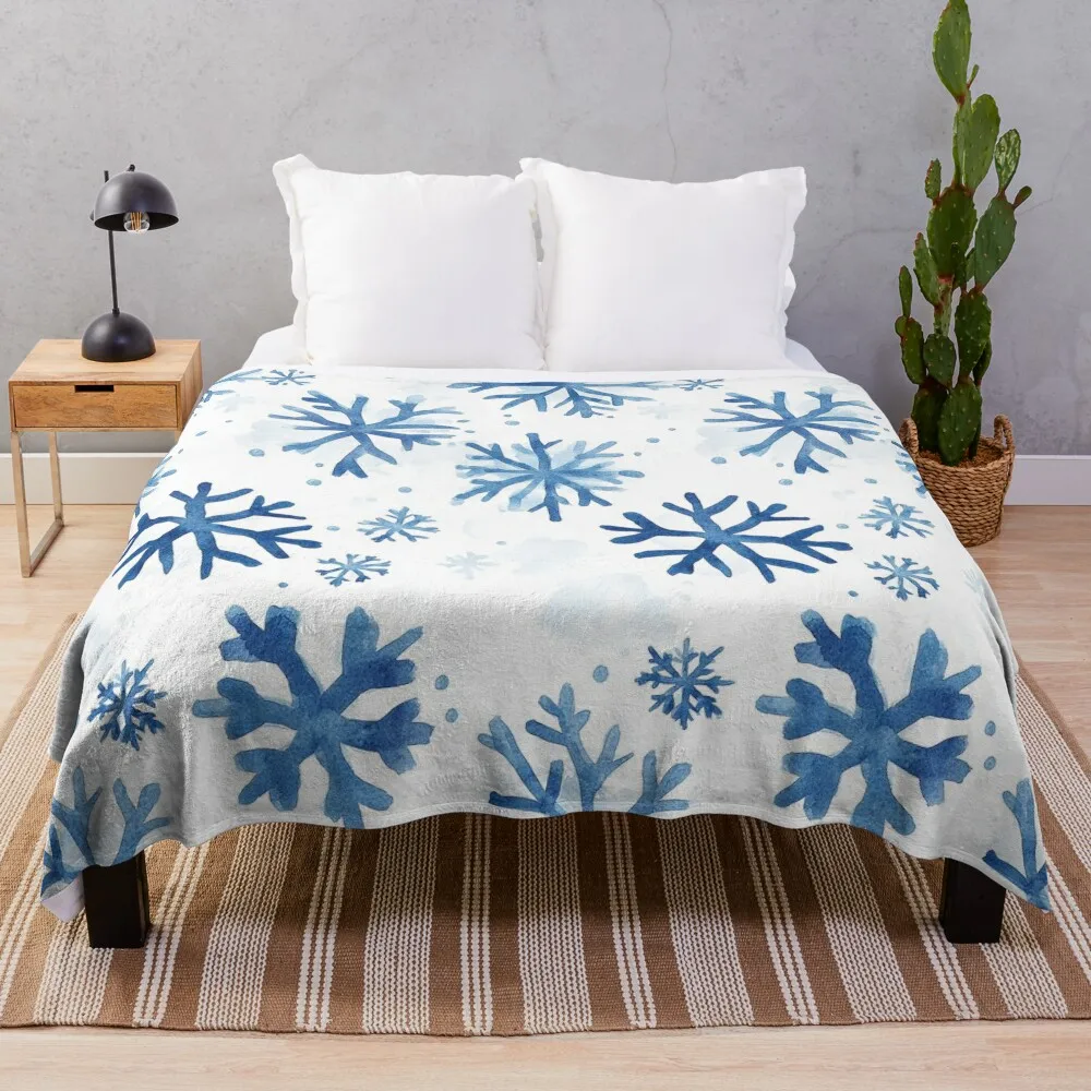 Элегантный синий и белый рождественский дизайн от NoarusRainbowLand пледы одеяла для