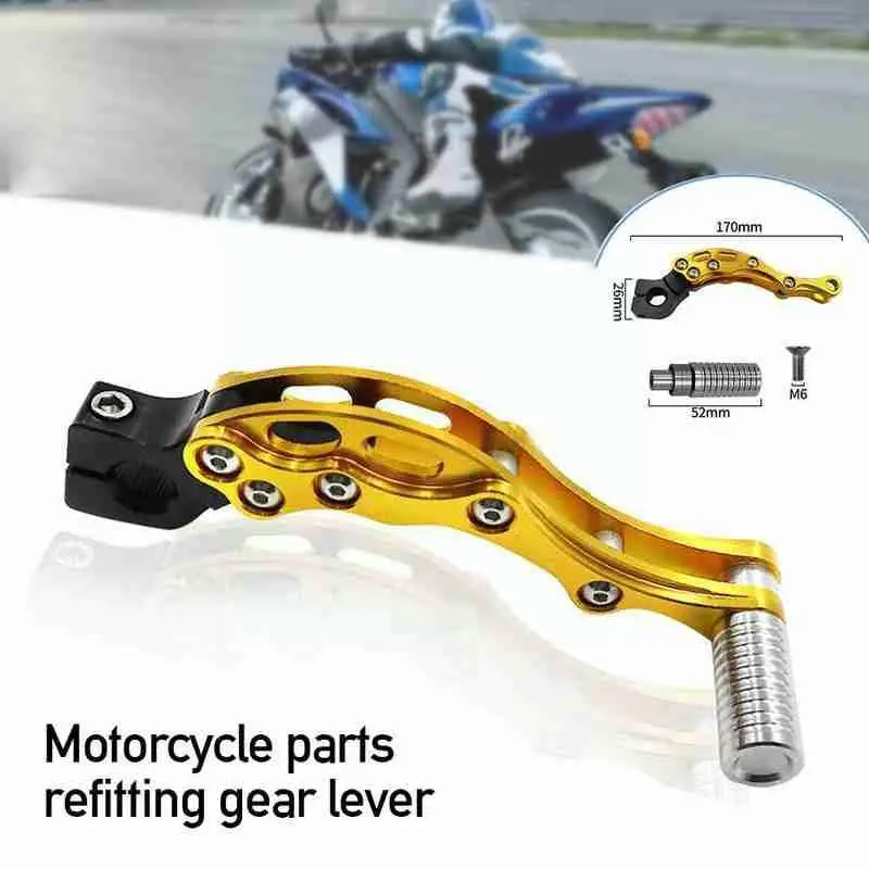 

Универсальный рычаг переключения передач для мотоцикла, велосипеда-внедорожника, мотоцикла, 1 шт., пусковые детали, золотой рычаг из сплава, ...