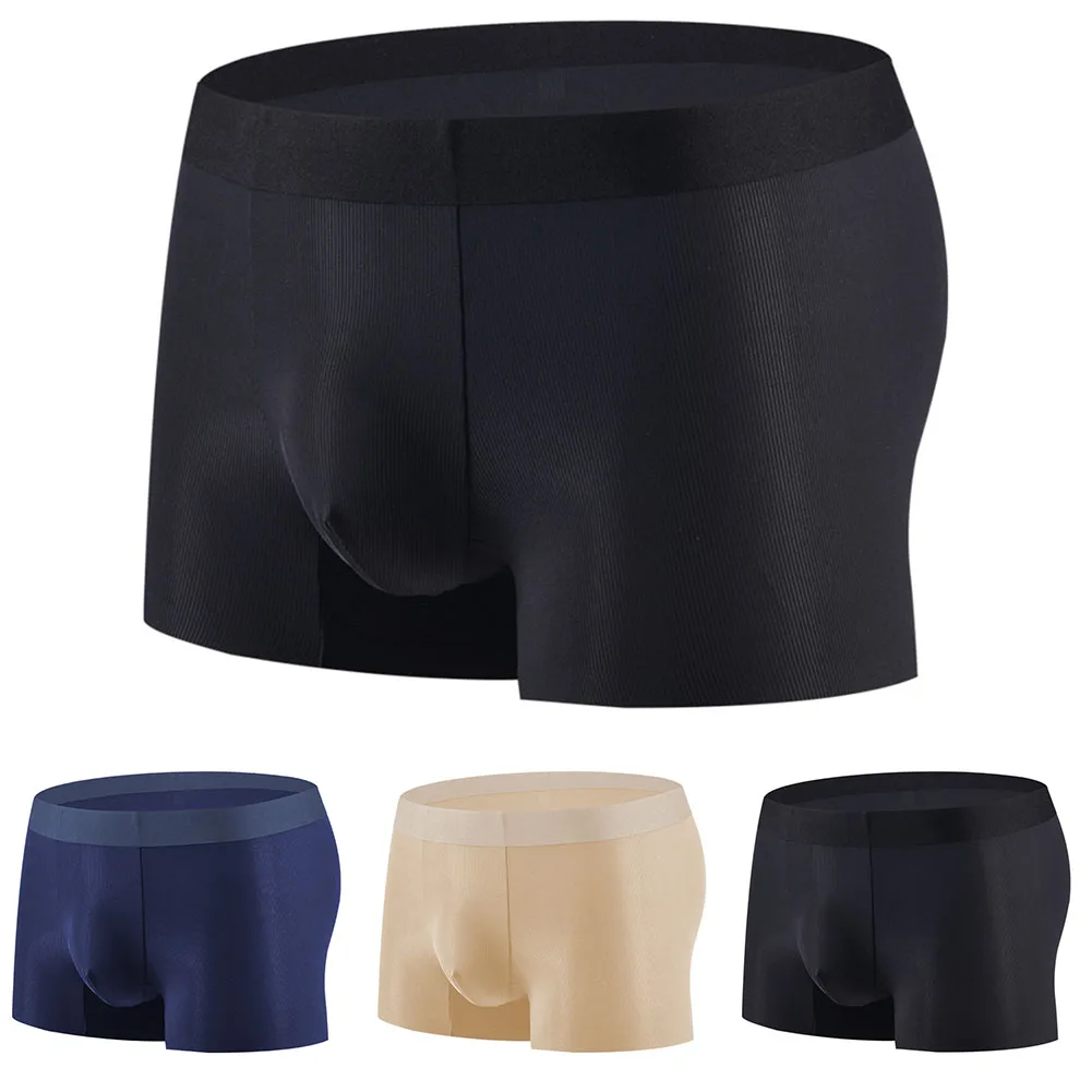 Трусы мужские бесшовные с низкой посадкой пикантное нижнее белье плавки шорты