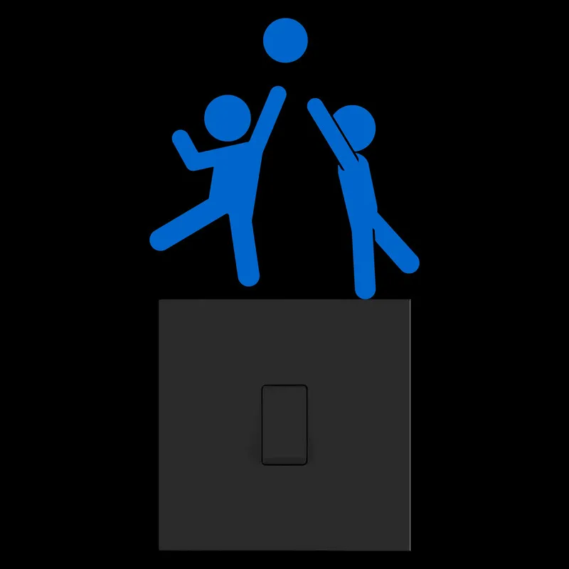 Светящаяся наклейка с изображением баскетбольного игрока настенный