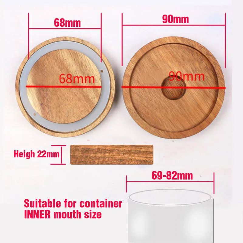 

Крышка для банки из дерева акации