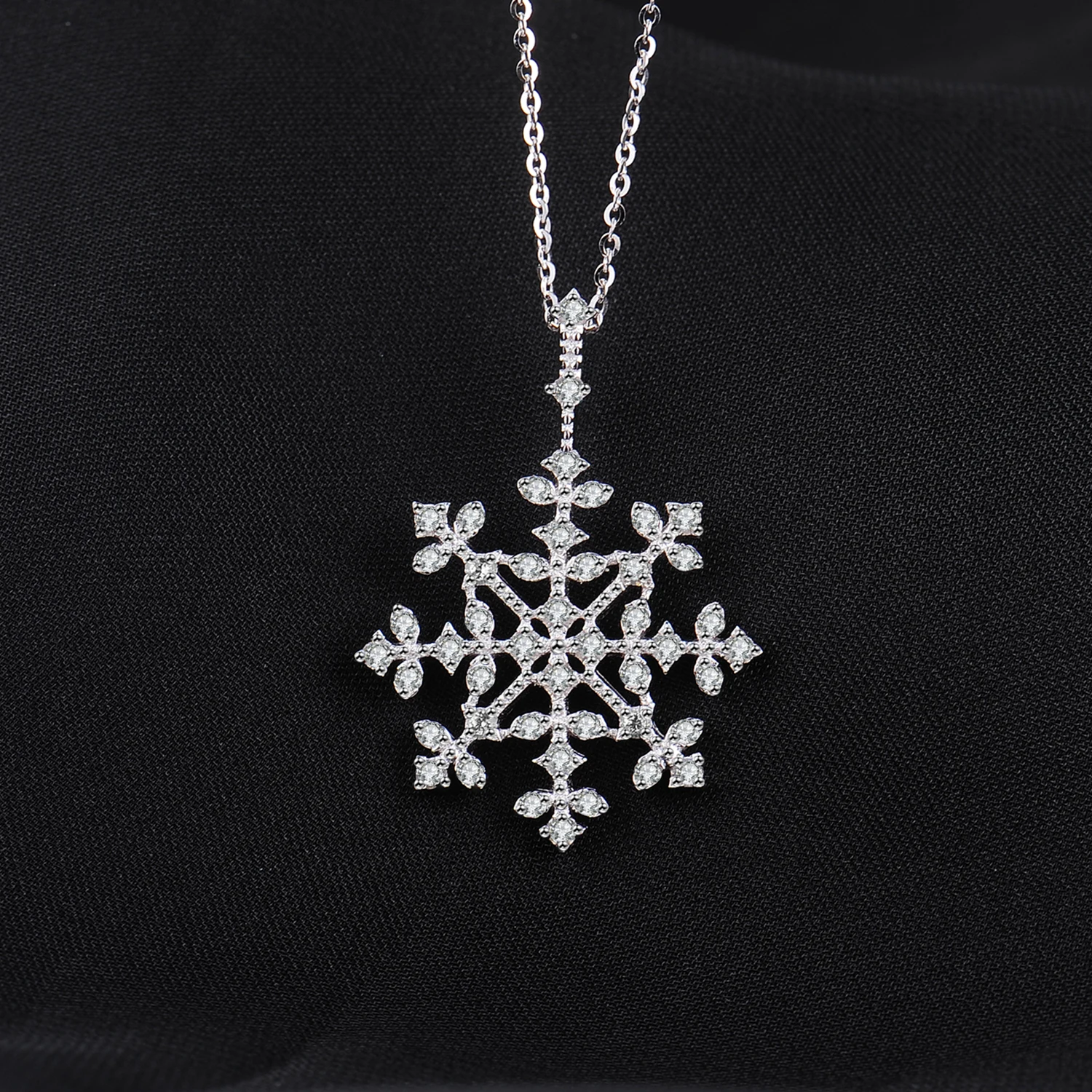 JewelryPalace Snowflake Created Blue Spinel Стерлингового Серебра 925 Ожерелье с Кулоном для Женщин