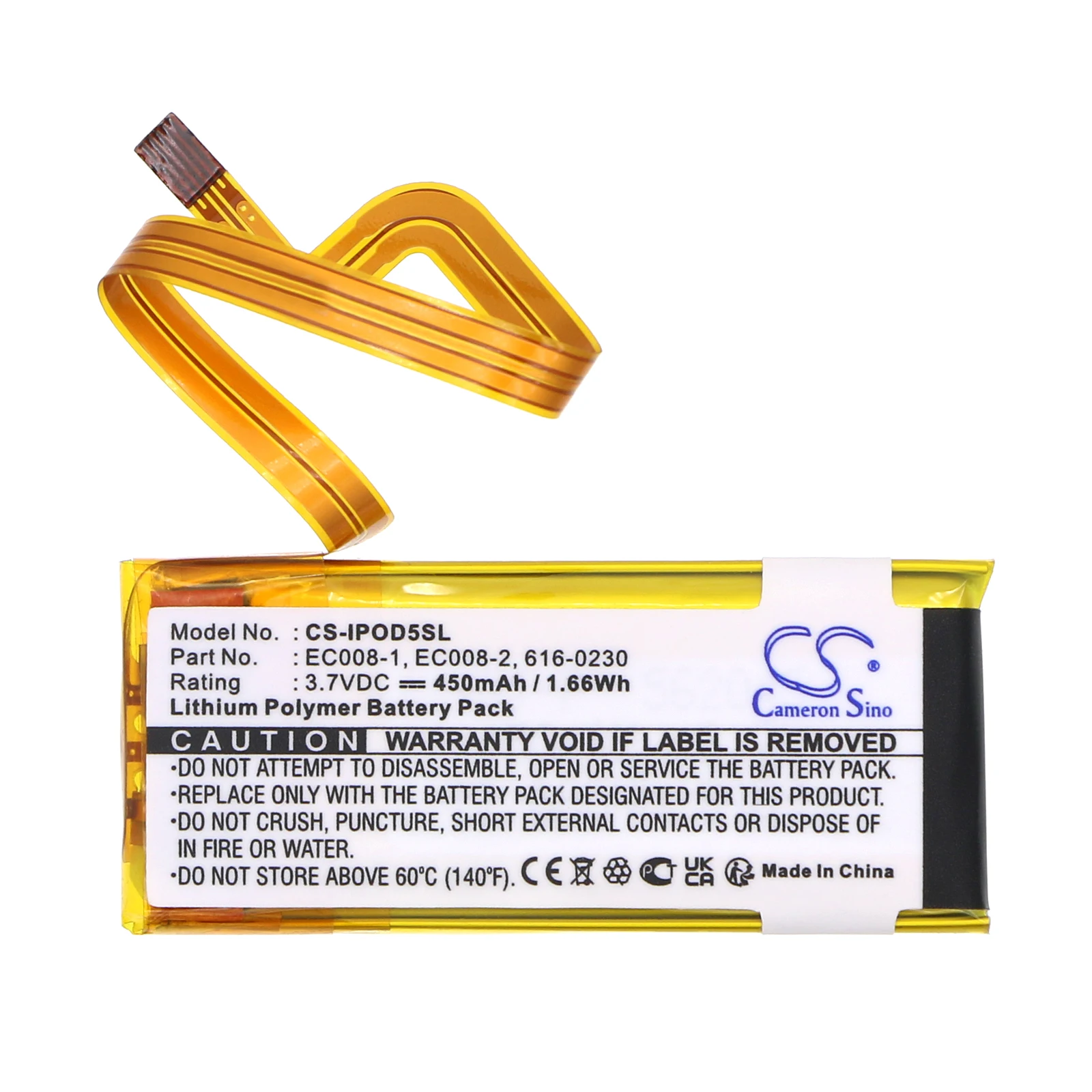 Фото Аккумулятор для медиаплеера iPod G5 30GB MA002B/A Classic 6-го поколения MB147C/A 80GB Classic 6-го поколения MB029LL/A 80GB G5 30GB MA253 №3