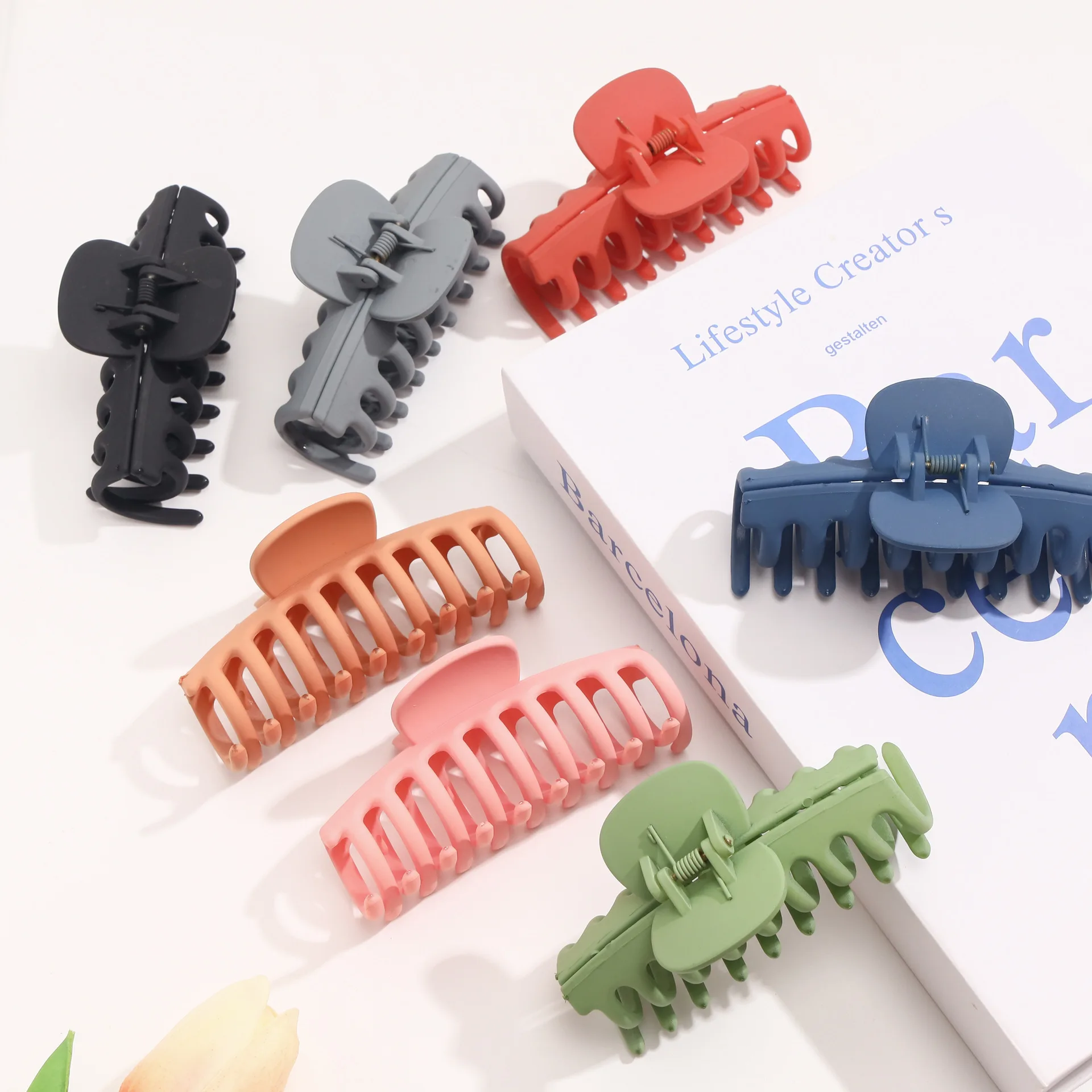 Пластиковый зажим для волос 11 см аксессуары