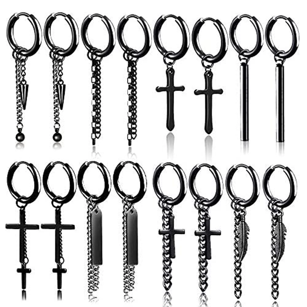 

Серьги-подвески унисекс из нержавеющей стали, висячие украшения для пирсинга Kpop, унисекс, 1 пара