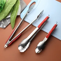 silicone bbq tongs kitchen cooking food bread serving tong non stick barbecue clip clamp grilling stainless steel tools gadgets