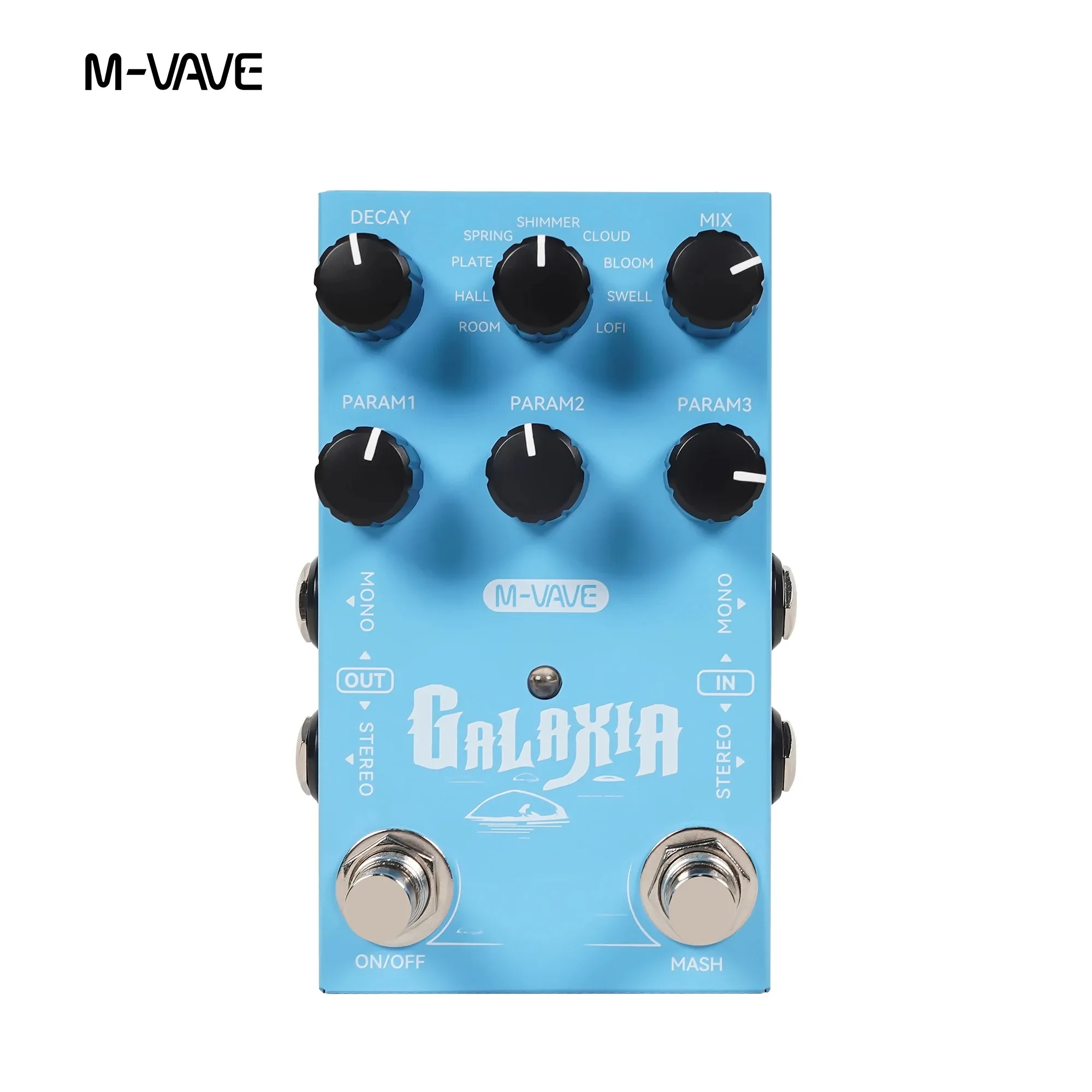 Фото Цифровая стерео-педаль для гитары M-VAVE GALAXIA Reverb с 9 эффектами задержки, 9 эффектами реверберации и педаль эффектов задержки ELEMENTAL PRO №2
