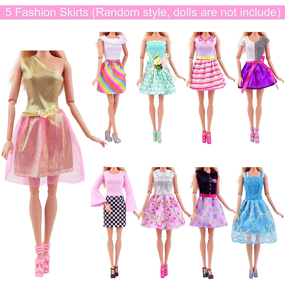 

30 шт./набор, Детские платья для кукол Барби