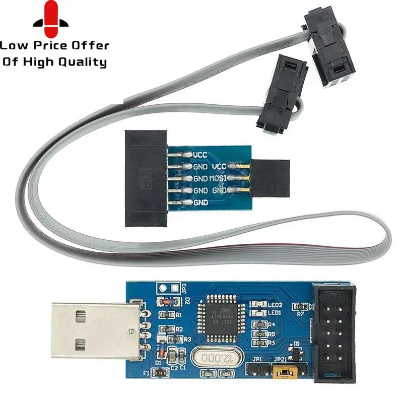 10-контактная 6-контактная плата адаптера + USBASP USBISP AVR программатор USB ATMEGA8 ATMEGA128