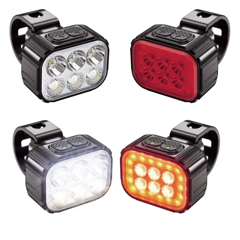

6/24 Lamp Beads Rechargeable Headlight Unbreak Bicycle Headlight Waterproof Bicycle Tail Light Bicycle Accessories