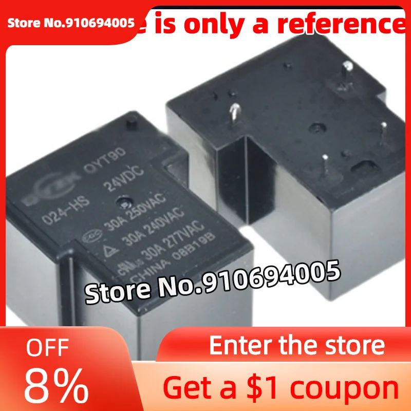 

5 шт. QYT90-005-HS QYT90-012-HS QYT90-024-HS QYT90-005/012/024-HS 30A высокий ток 4 футов T90 реле