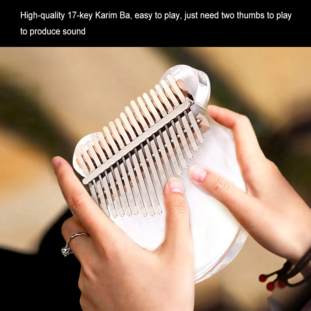 

Acrylic Thumb Piano 17-Tone Kalimba Musical Instrument Professionals