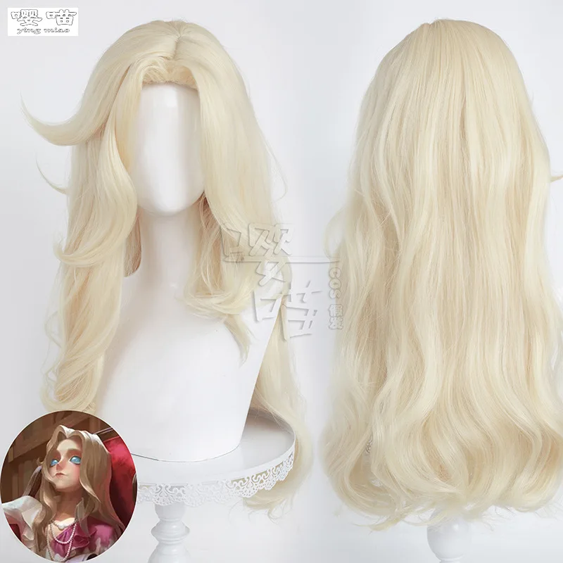 Game Identity V Фотограф Джозеф Косплей Парик 80 СМ Светло-Золотые Термостойкие