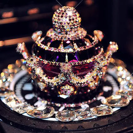 

Роскошный креативный держатель для духов со стразами, маленькие домашние украшения, доступные украшения для автомобиля