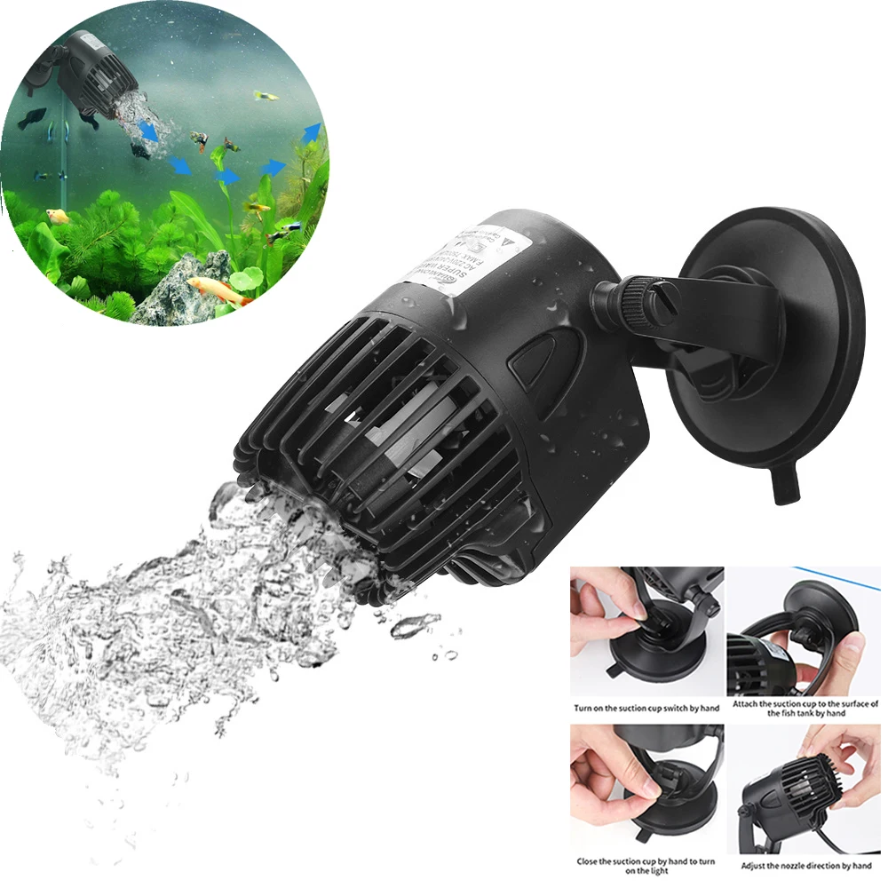 

3/10/15w Fish Tank Surf Pump Small Submersible Pump Silent Wave Maker Oxygenated Surf Water Circulation Pump 220-240V