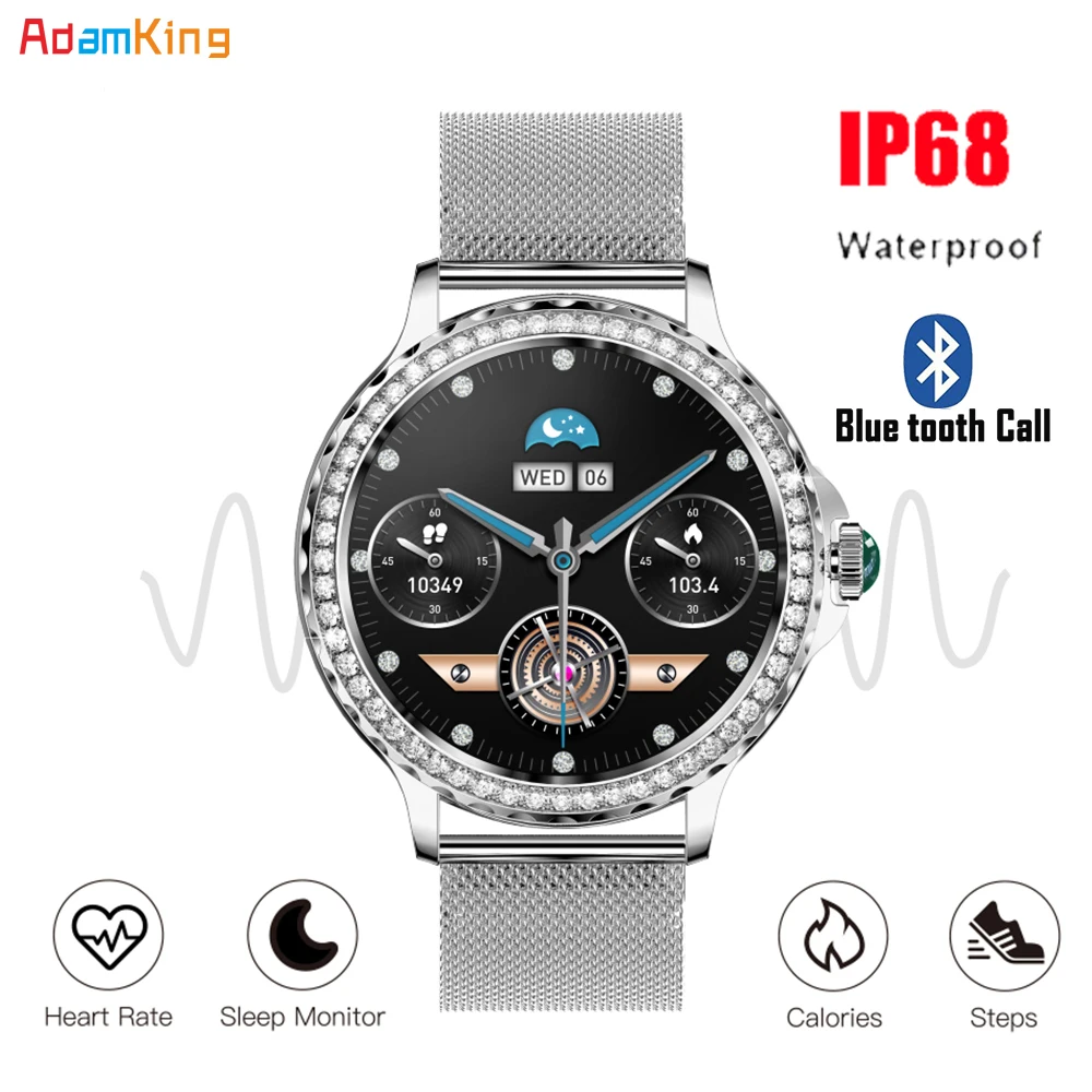 

New Fashion 1.3" Lady BT Call Smart Watch Heart Rate Sports Fitness Bracelet IP68 Waterproof Music Play Women 2023 Smartwatch
