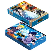 new naruto collection cards board game original anime figure sasuke ssp bronzing flash cards toys family birthday gifts for kids