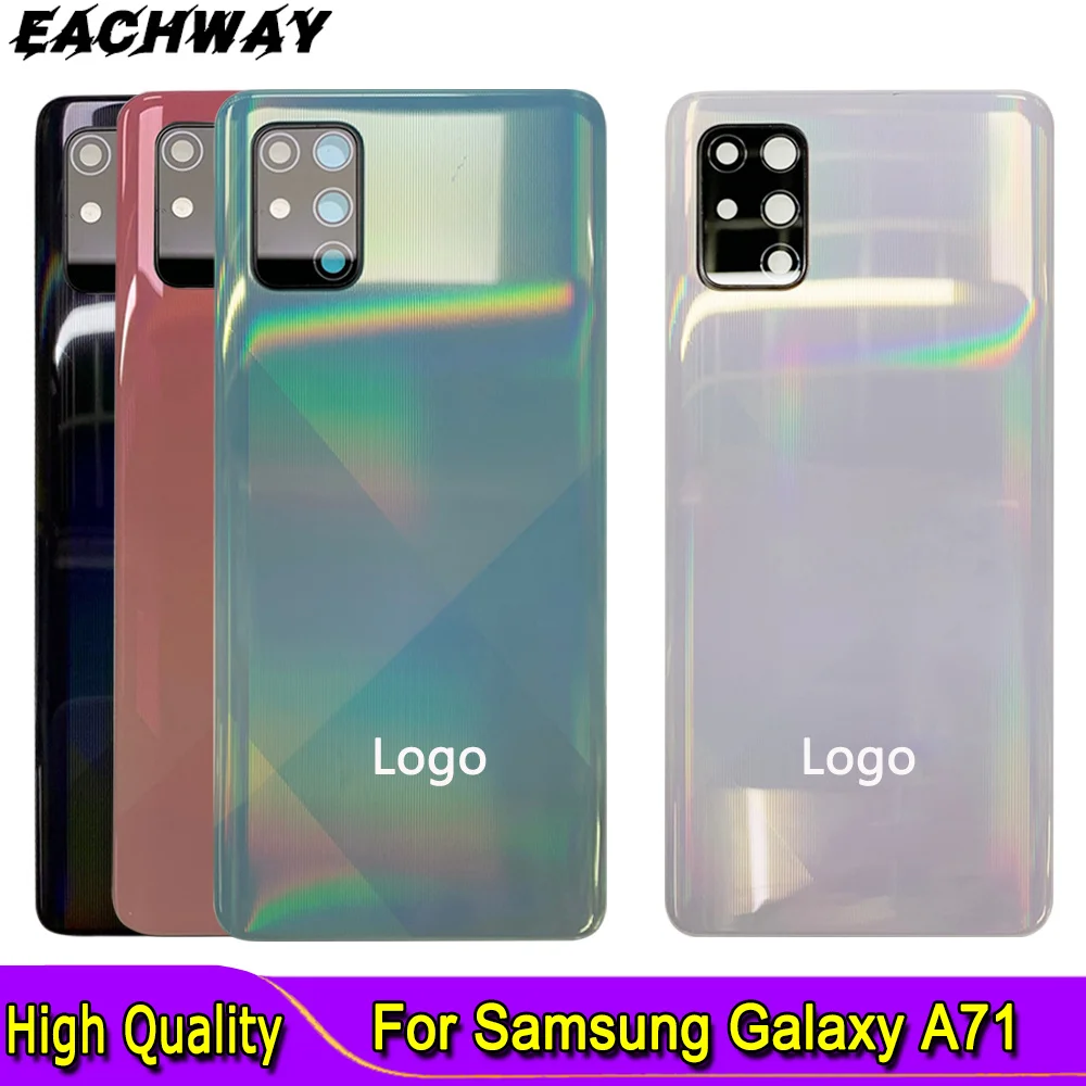 

Оригинальная задняя крышка для аккумулятора Samsung Galaxy A71 A715, корпус для телефона, задняя крышка для Samsung A71, задняя крышка с объективом