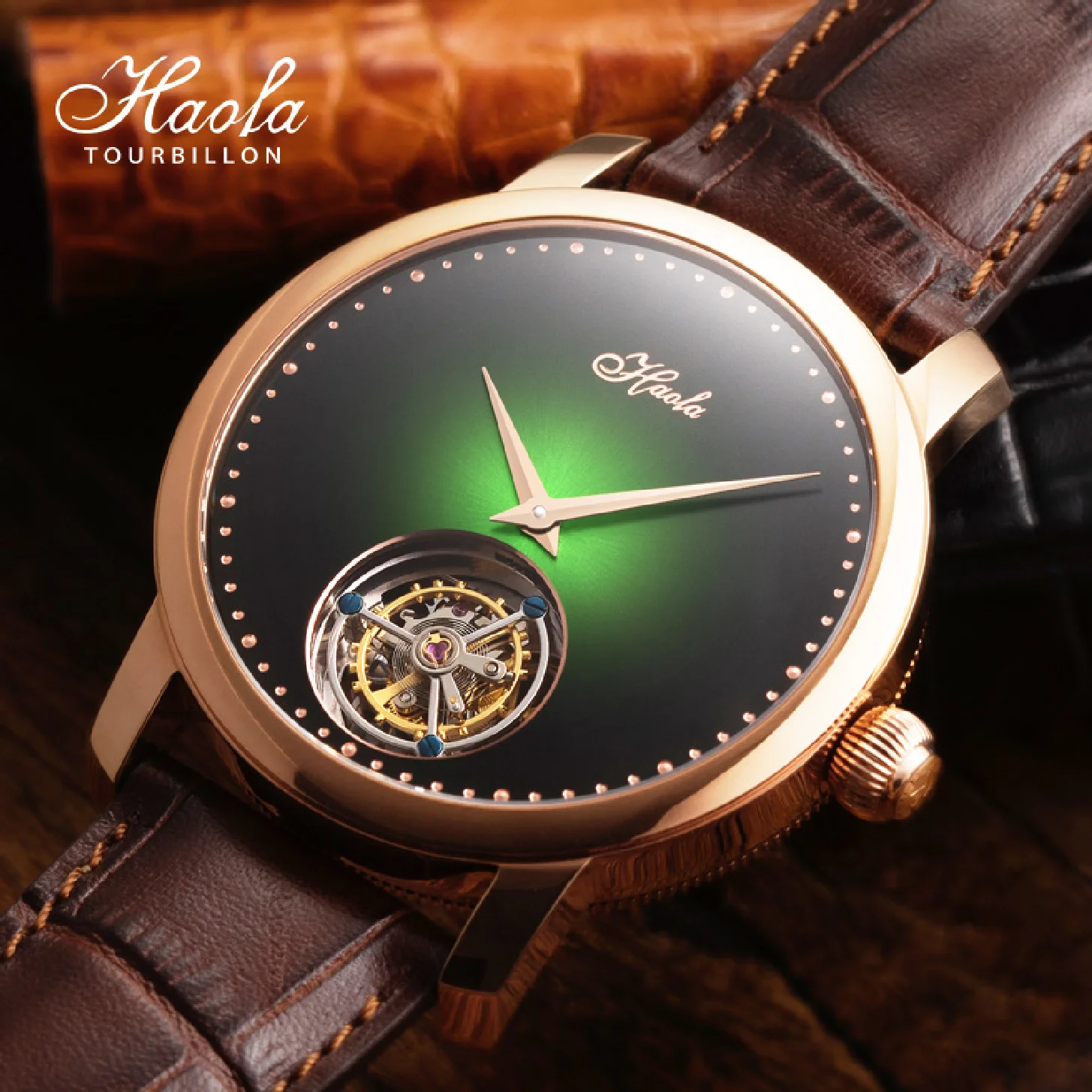 

Haofa Seagull Movement ST8230 Tourbillon Mechanical Watch For Men Sapphire Luxury Manual Tourbillon Wristwatches montre homme
