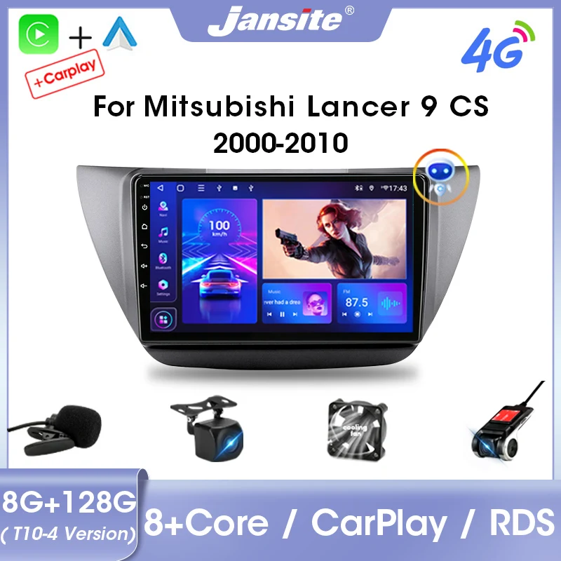 

Jansite 2 Din Android 11 Car Radio Multimedia Video Player For Mitsubishi Lancer 9 CS 2000-2010 GPS 2din Carplay Stereo RDS DSP