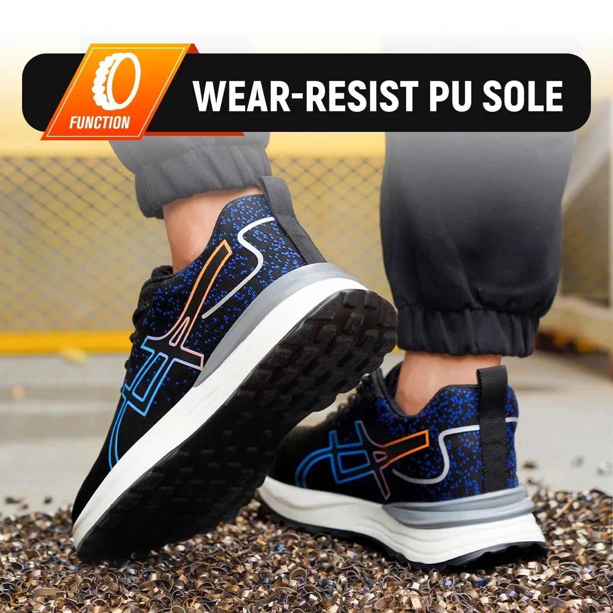 Мужские защитные кроссовки со стальным носком легкая дышащая обувь для работы