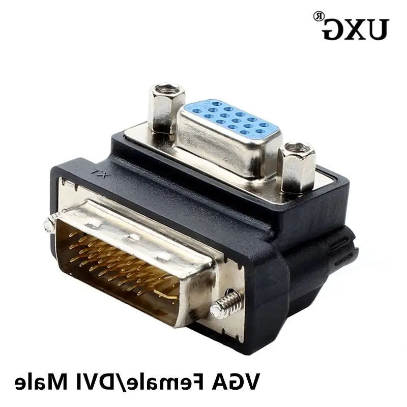 DVI-I 24 + 5-контактный адаптер видеоконвертера DVI-VGA папа-мама для ПК ноутбука