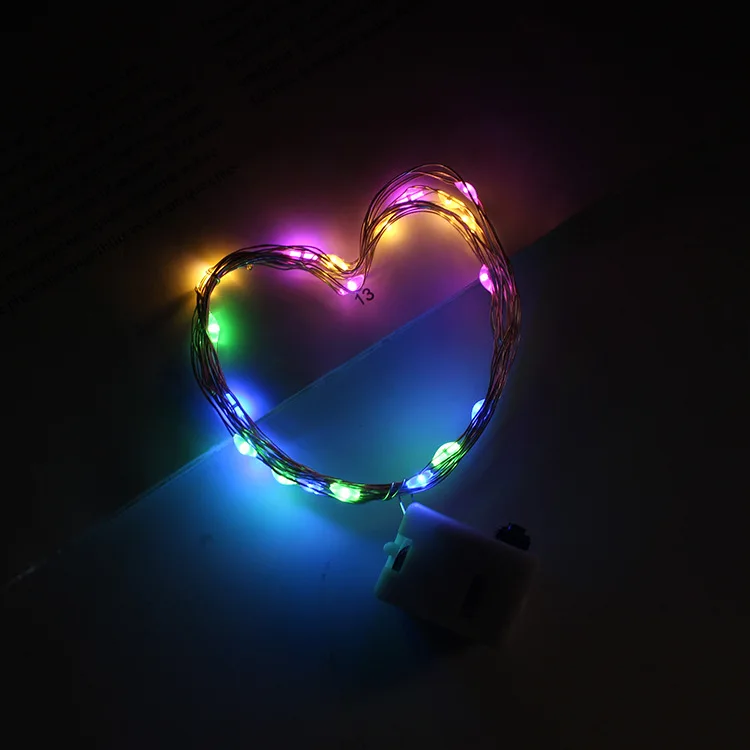

5 Colors LED Outdoor Light String Fairy Garland Battery Power Copper Wire Lights for Christmas Festoon Party Wedding