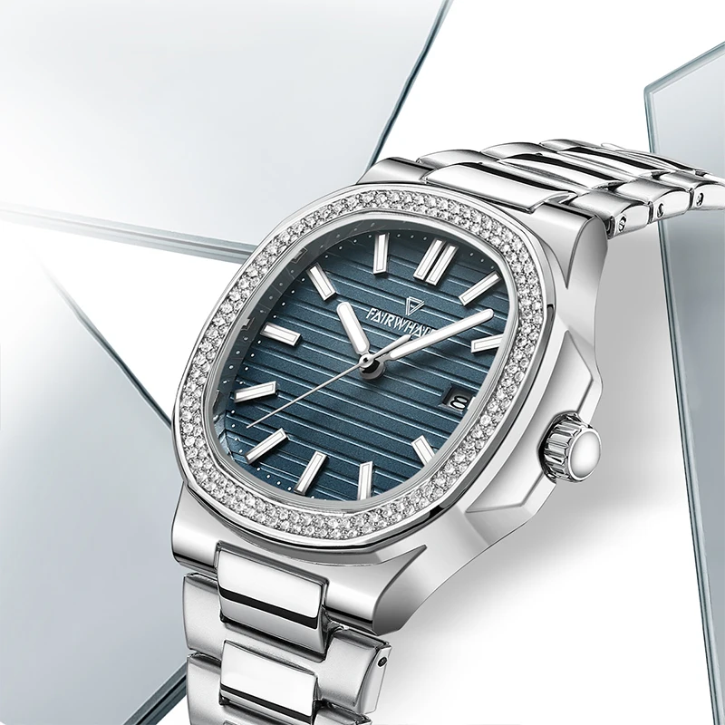 

Top Luxury Brand Diamond Bezel Waterproofsquare Male Watch Men's Watches Exact Replicas Brands Big Fashion Quartz Wristwatches