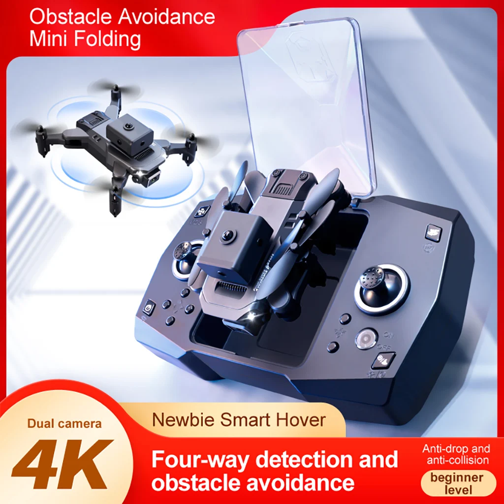 

Мини-Дрон KY912 4K HD камера пневматическое давление фиксированная высота четыре стороны обход препятствий Профессиональный складной Квадроко...