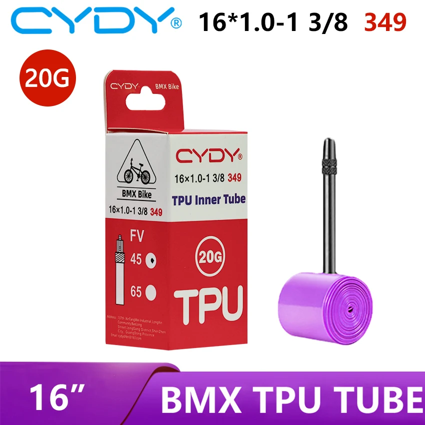 Фото 29G CYDY BMX Велосипедная камера из ТПУ 540 24x1,0 1 1/8 1,1 1 1/4 1 3/8 Шина FV Длина 45 мм/65 мм Шина penu Велосипедные детали №3