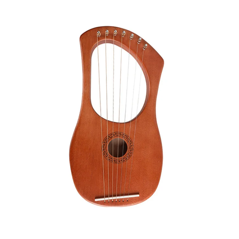 Chinese Professional 7 Strings Lyre Harp Miniature Mandolin Wooden Traditional Folk Harp Special Custom Lira Musical Instrument