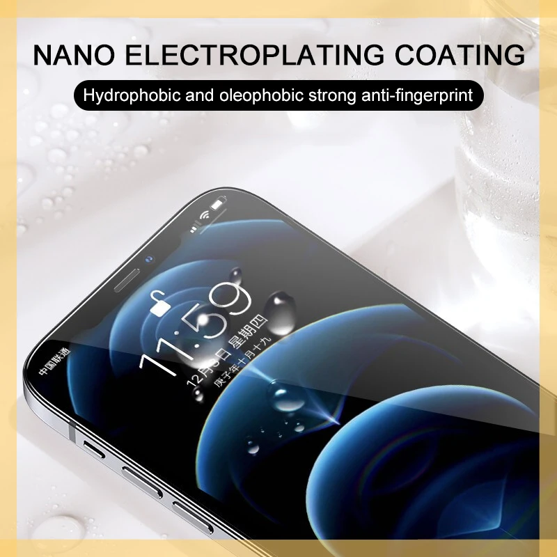 

4PCS Full Cover Protective Glass For iPhone 11 12 13 14 Pro Max Screen Protector On iPhone X XR Xs Max 6S 7 8 Plus 13 Mini Glass