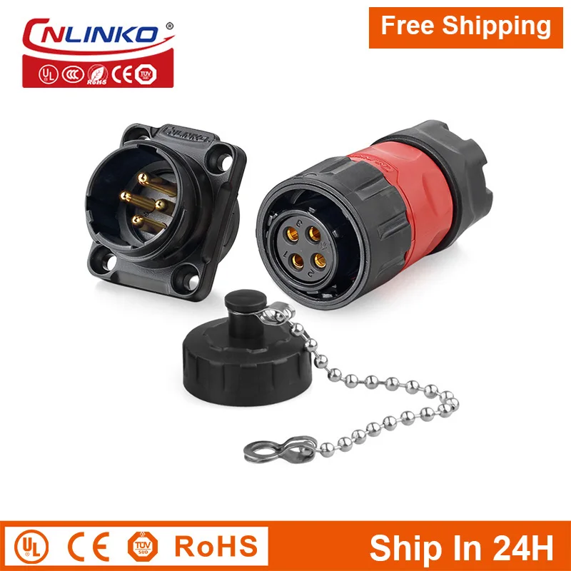 

Cnlinko YM20 M20 Aviation Waterproof 4pin Soldering Electric Power Socket Plug Connector for Marin LED UAV Medical Free Shipping