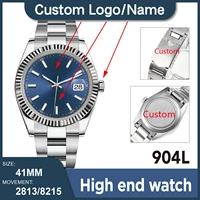 diy custom logo 41mm automatic mechanical mens sports sapphire glass ceramics watches aaa 904 stainless steel sapphire glas