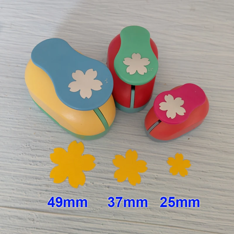 

49 мм 37 мм 2,5 см 1,6 см Сакура лепесток ремесло дырокол Скрапбукинг школьный дырокол для бумаги режущий инструмент из ЭВА детский резак «сделай сам»