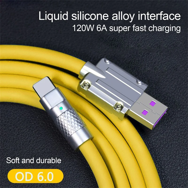 

Кабель USB для быстрой зарядки, 120 Вт, 6 А, 1 м