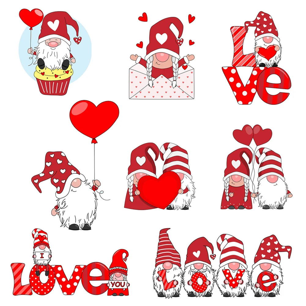 Прозрачные штампы и Вырубные Санта-Клауса на День святого Валентина для сделай