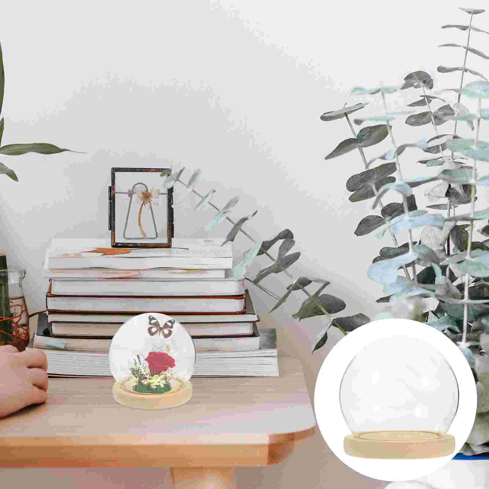 

Astheticroom Decor Small Glass Display Case Domes Crafts Globe Aestethic Decoration Cases Matches Cloche Practical