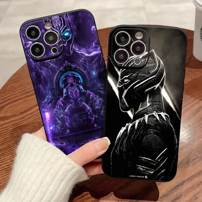 

Marvel Avengers Black Panther For iPhone 14 13 12 11 Pro Max 13 12 Mini X XR XS Max 6 6S 7 8 Plus Phone Case Funda Shell