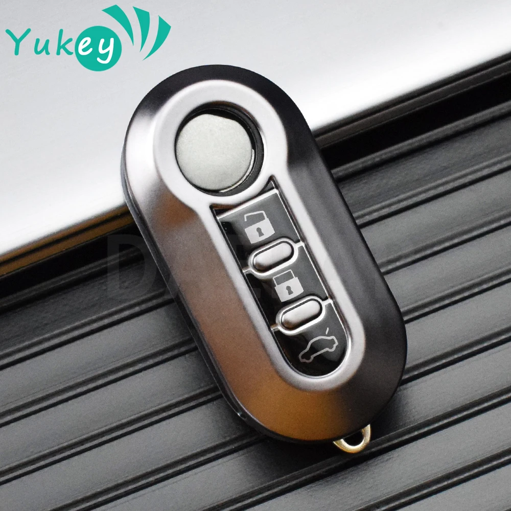 Чехол-книжка из ТПУ с 3 кнопками для ключей от Fiat 500 Ducato Panda Punto