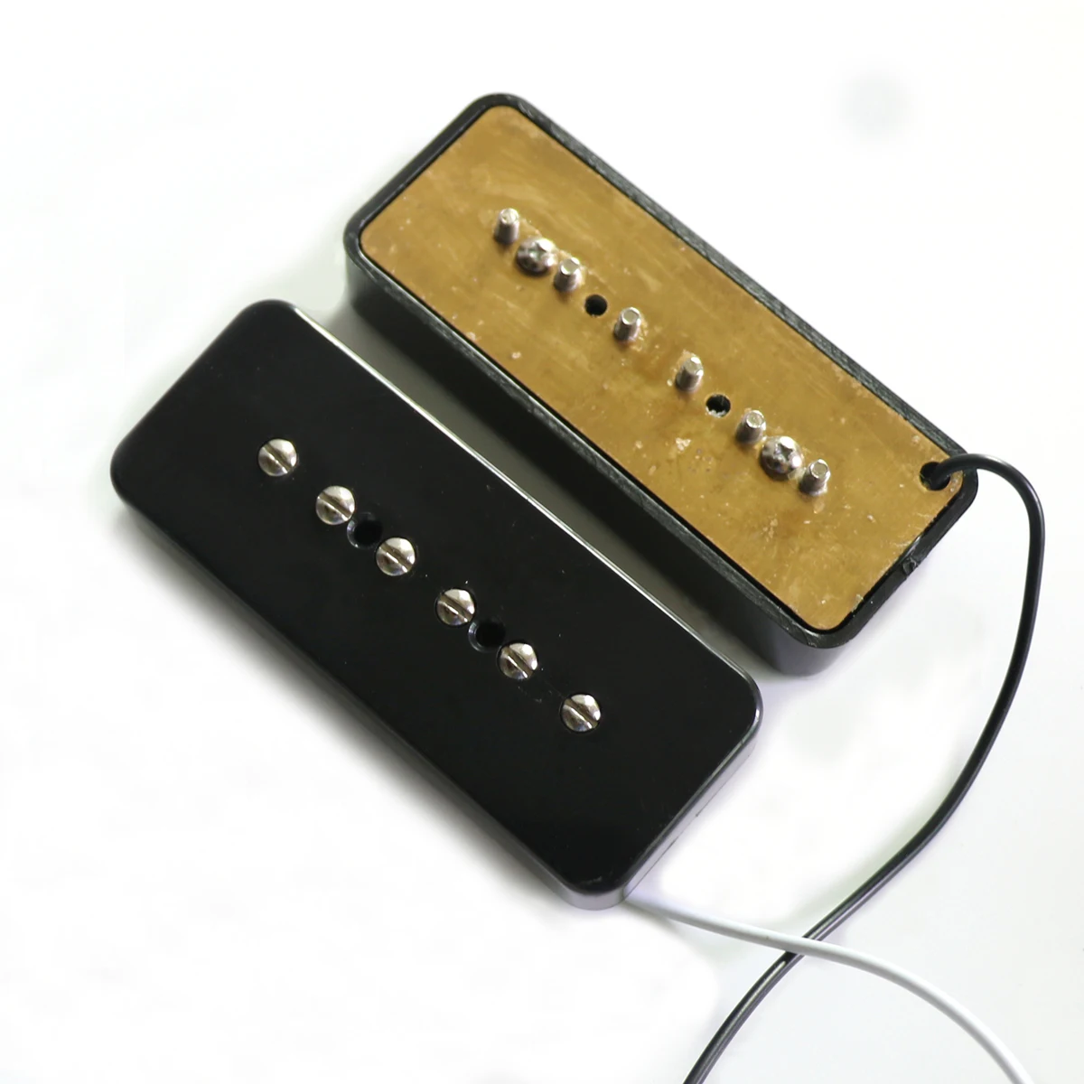 

Ivory Alnico 2 magnet bar single coil P90 Guitar Pickup in Black for quality custom electric guitars