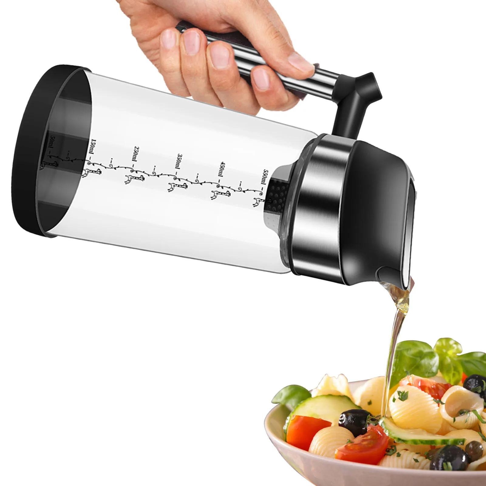 

500ml Cooking Seasoning Oil Bottle Sauce Bottle Glass Storage Bottles Creative Oil Dispenser For Kitchen Accessory