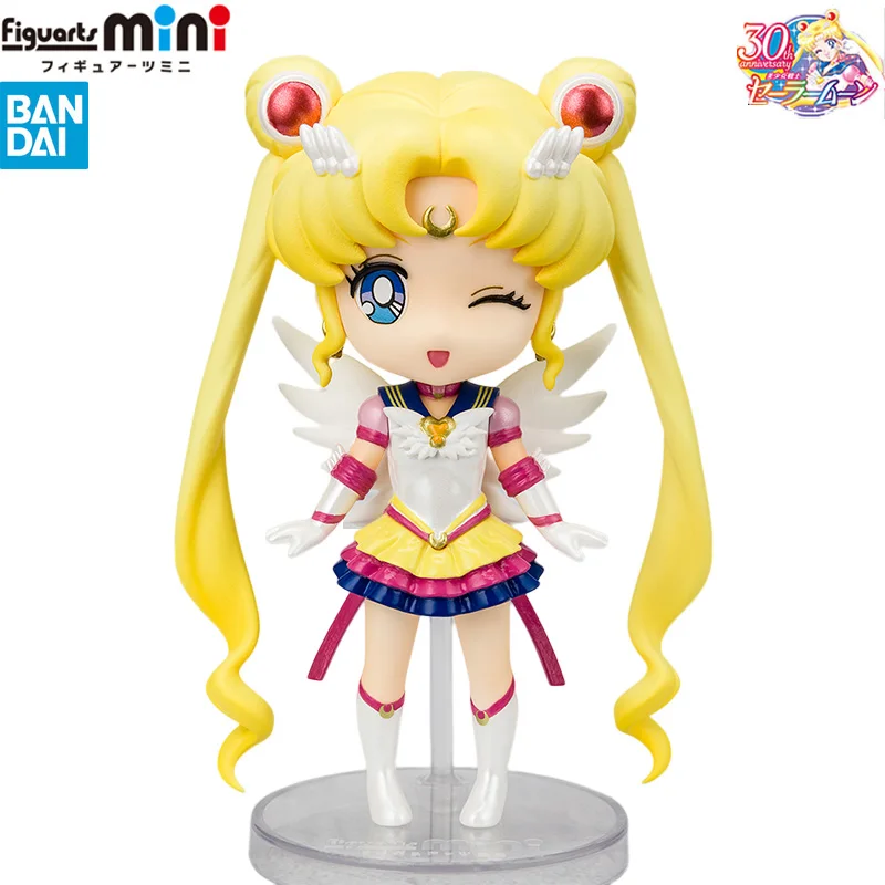 

In Stock BANDAI Figuarts mini SAILOR MOON Cosmos Tsukino Usagi Eternal Sailor Moon 9CM Anime Action Figures Model Collection Toy