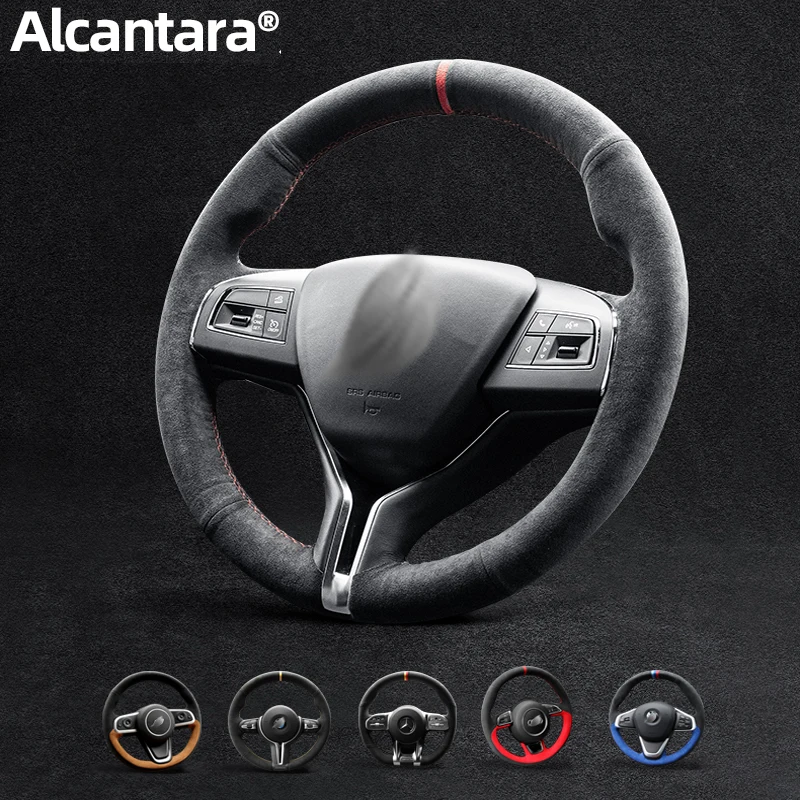 

Ручное шитье 100% замша Алькантара для оплетки рулевого колеса Maserati ghiали Levante модификация автомобильные аксессуары интерьер