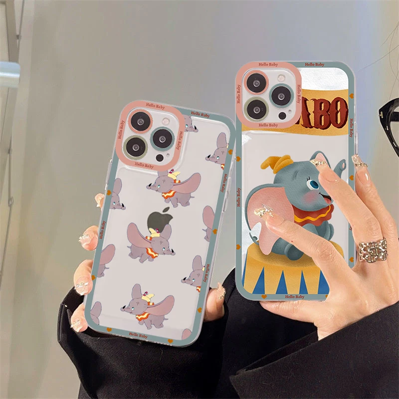 

Disney Dumbo Phone Case For iPhone 11 12 13 14 Mini Pro Max XR X XS TPU Clear Case For 8 7 6 Plus SE 2020