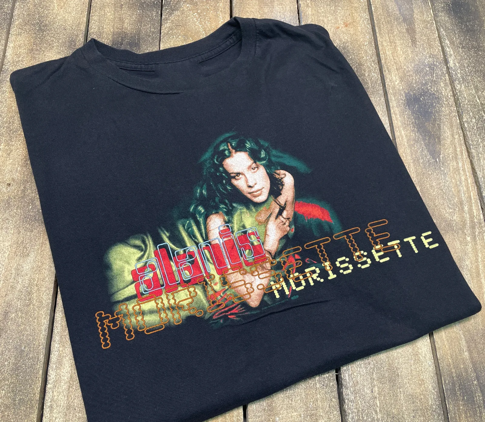 Alanis Morissette 1996 Jagged Little Pill винтажная черная рубашка всех размеров HE48