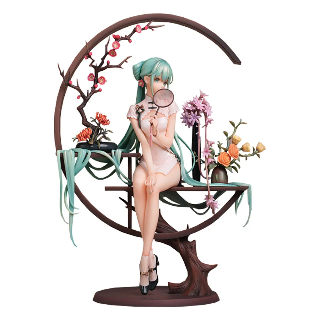 

In Stock Myethos Original 1/7 Statue Hatsune Miku Shao Hua Cheongsam 25Cm Collection Model Anime Figure Action Toys Gift