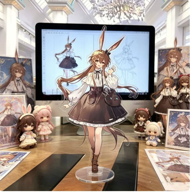 Фото Японская аниме-фигурка Arknights Exusiai Amiya Mostima из акрила, модель-подставка, коллекционная, для косплея, декор для рабочего стола, подарки XYZ №4