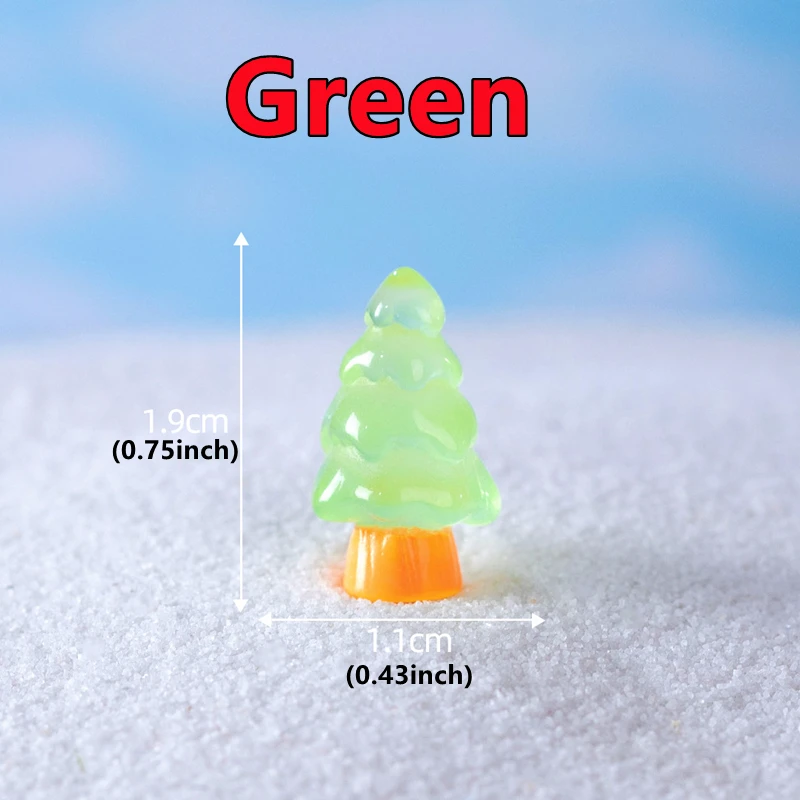 Миниатюрные светящиеся елочки из резины