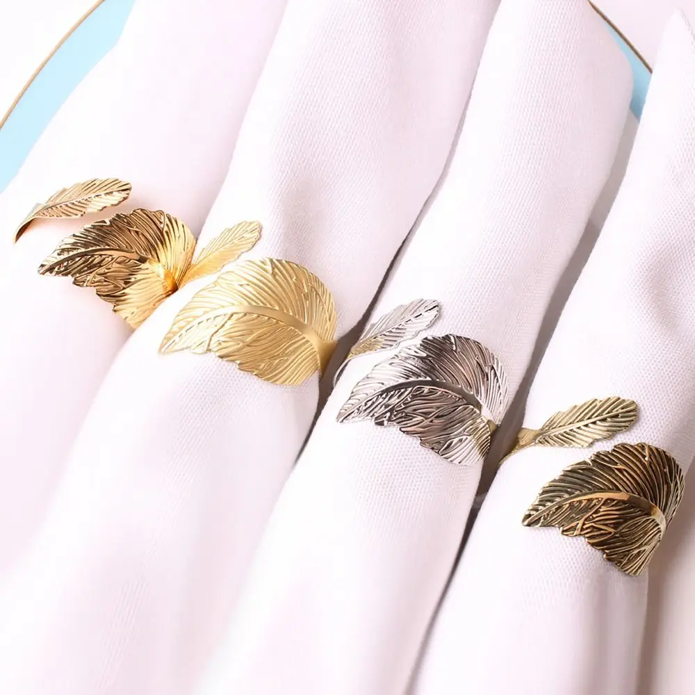 

Leaf Napkin Ring Flower Types Decoration Napkin Buckle Hotel Parties Feast Dining Table Decor Crafts Handmade Party Supplies